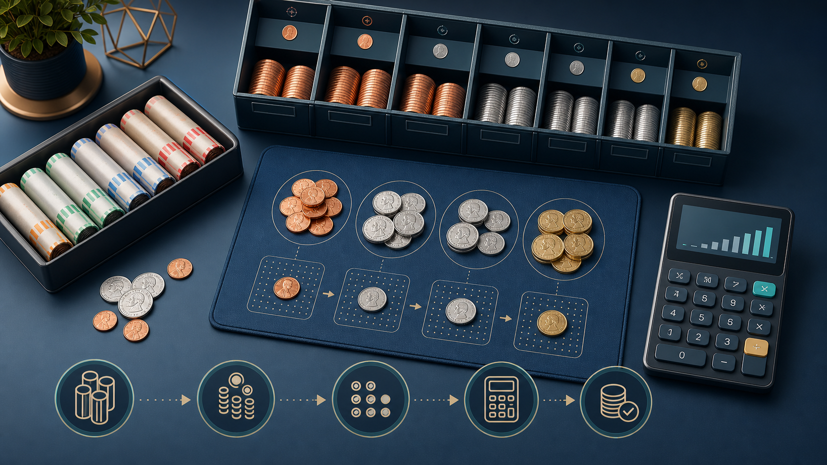 How to count coins quickly and accurately